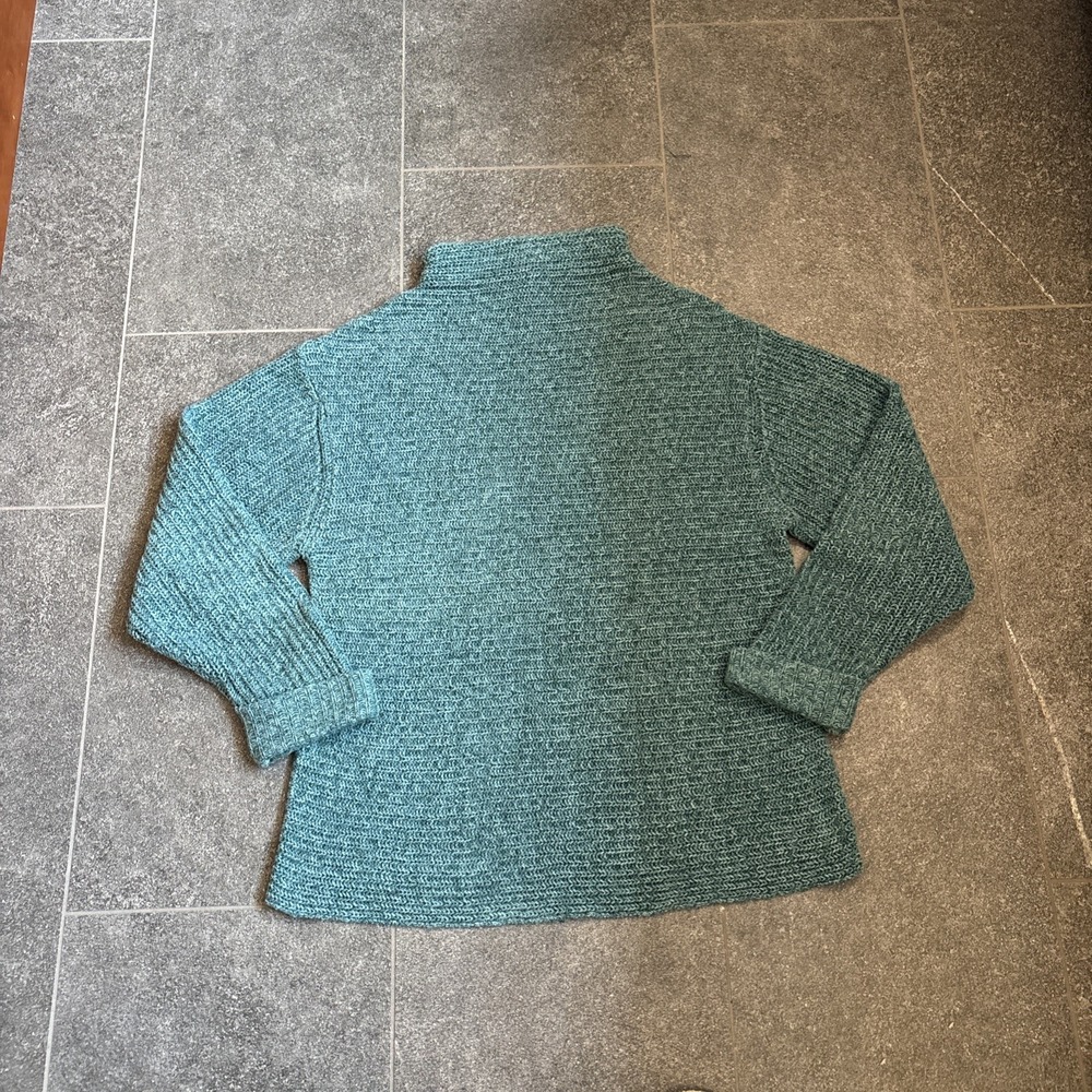 Royal Robbins Womens Green Speckled Knit Cotton Sweater XL COZY Granola  Earthy